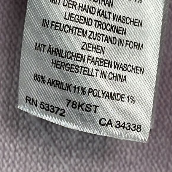 French Connection High Low Terry Cloth Sweater Lilac Purple Soft Pleat Back XS - Picture 9 of 10